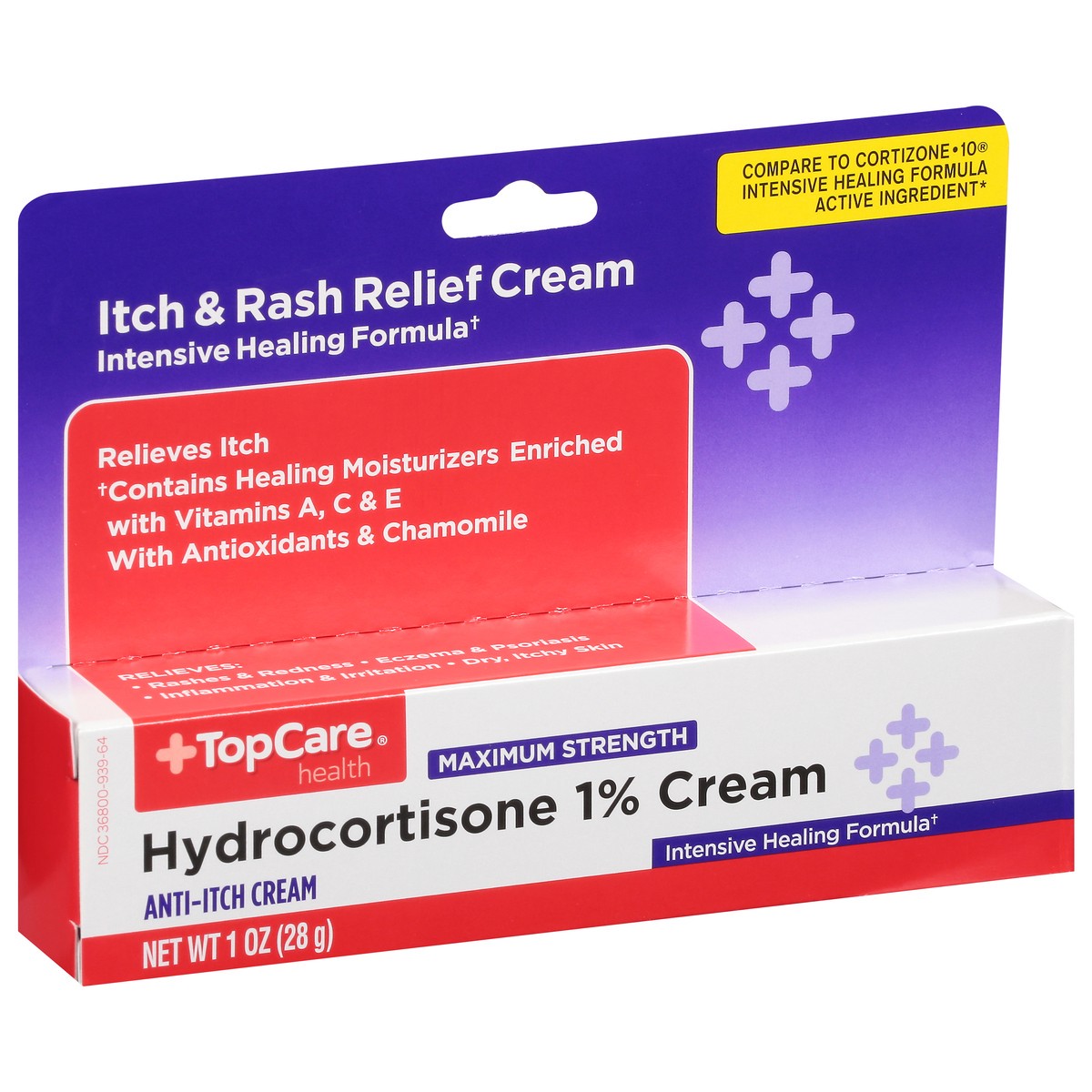 slide 2 of 9, TopCare Health Maximum Strength Hydrocortisone 1% Cream 1 oz, 1 oz