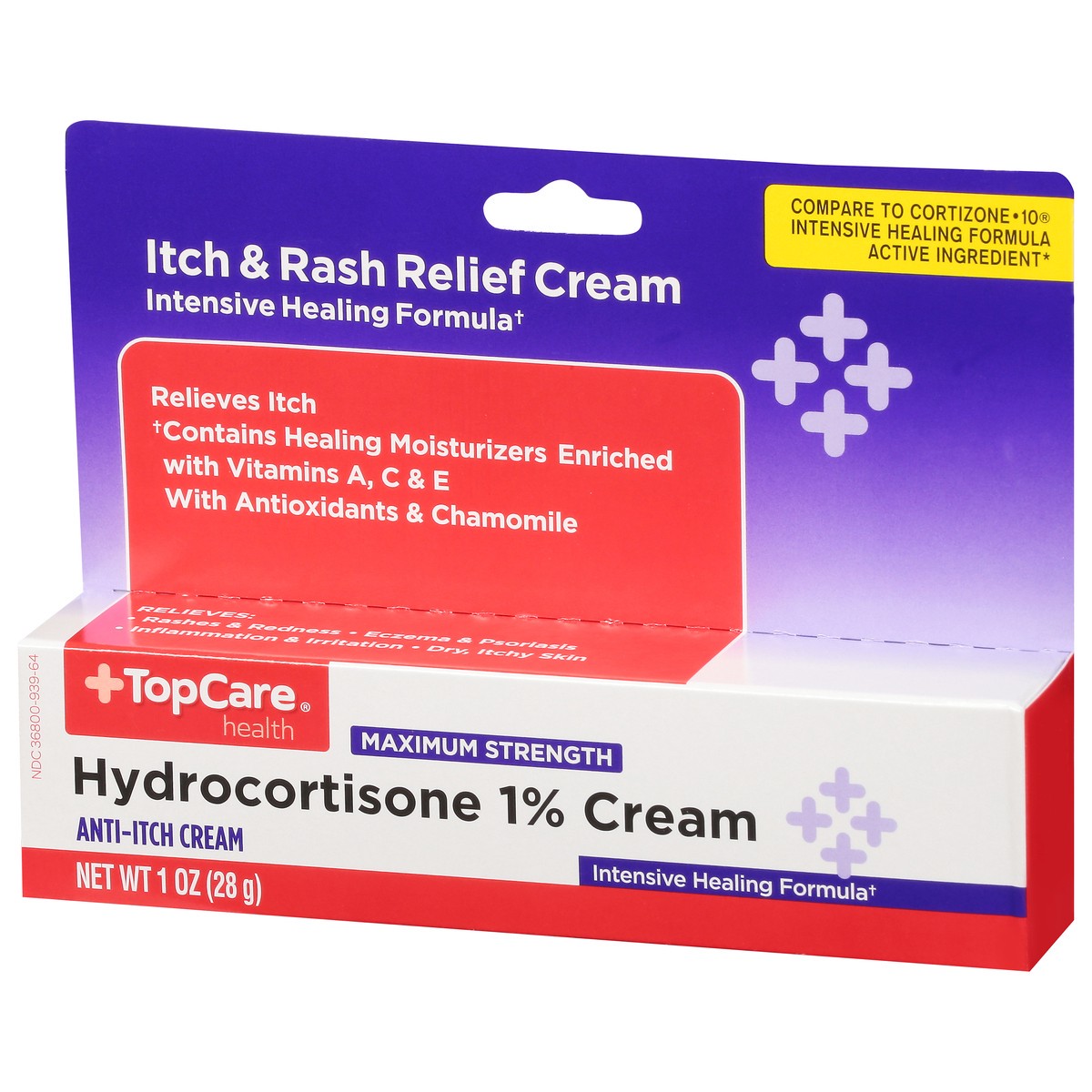 slide 3 of 9, TopCare Health Maximum Strength Hydrocortisone 1% Cream 1 oz, 1 oz