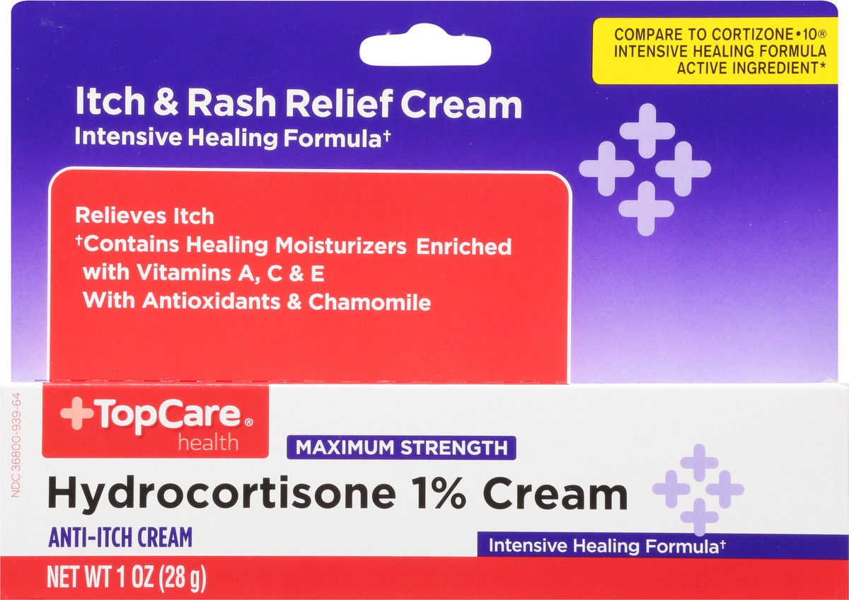 slide 6 of 9, TopCare Health Maximum Strength Hydrocortisone 1% Cream 1 oz, 1 oz