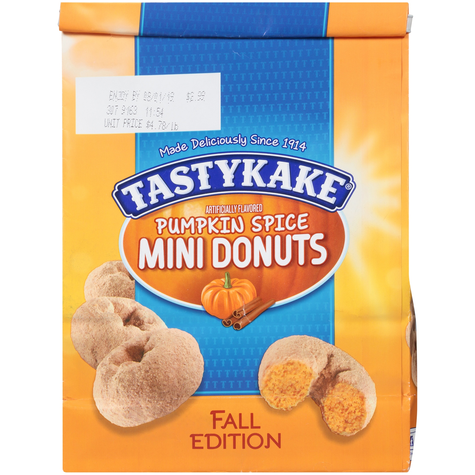 slide 2 of 8, Tastykake Pumpkin Spice Bag Donuts, 10 oz