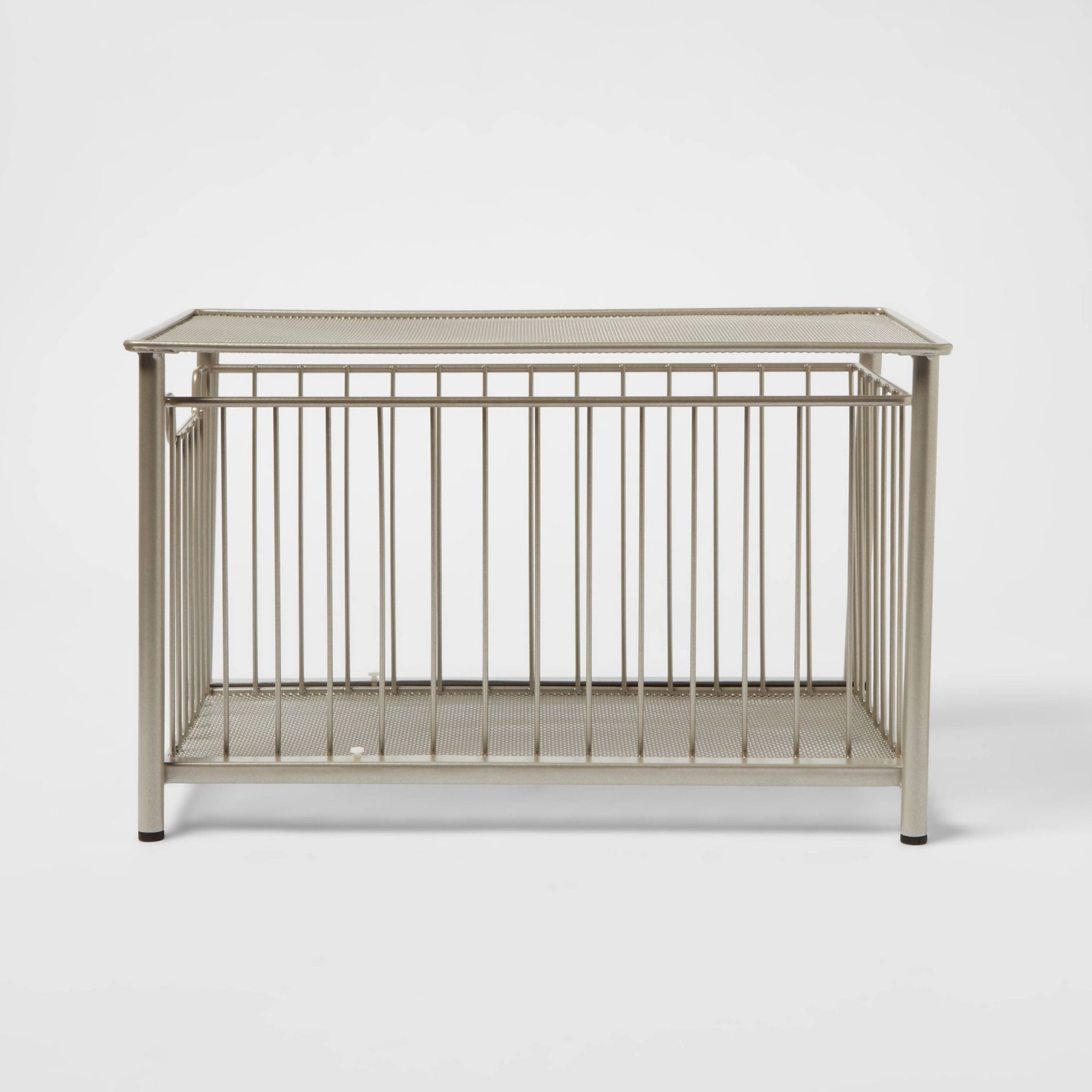 slide 1 of 5, Stackable Slide Out Drawer Organizer Medium Nickel - Threshold, 1 ct