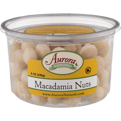 slide 1 of 8, Aurora Natural Aurora Raw Whole Macadamias, 8 oz