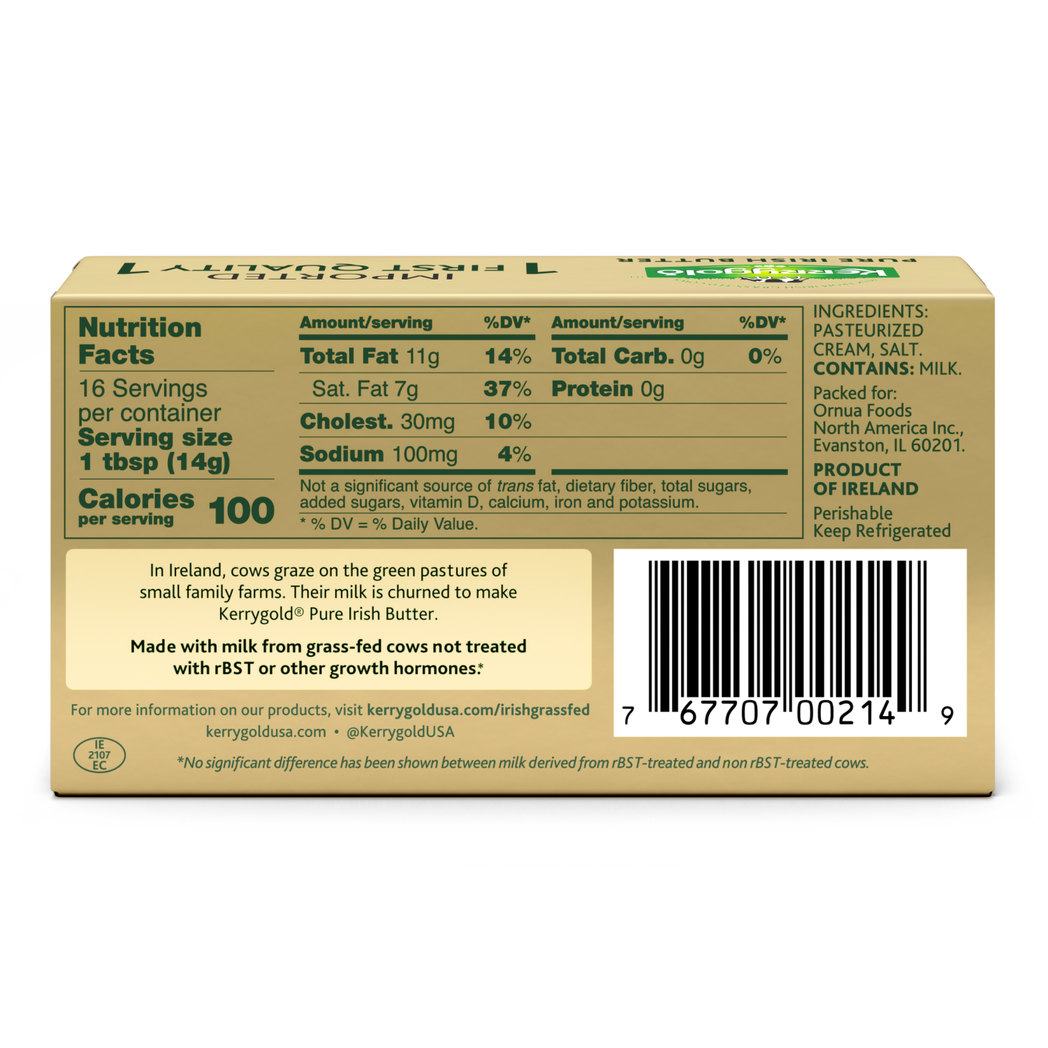 slide 2 of 3, Kerrygold Pure Irish Butter 2 ea, 2 ct