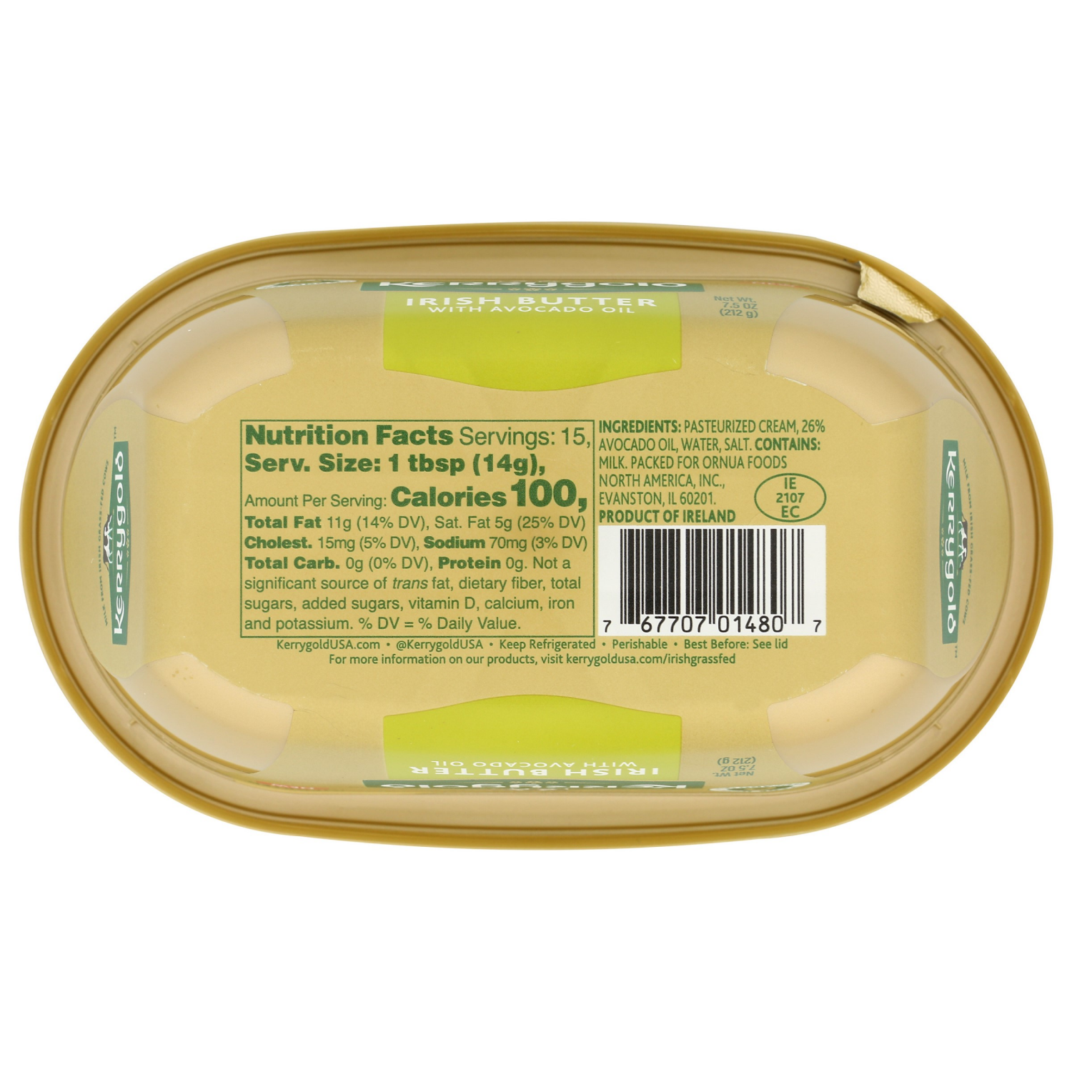 slide 2 of 2, Kerrygold Irish Butter with Avocado Oil 7.5 oz, 7.5 oz