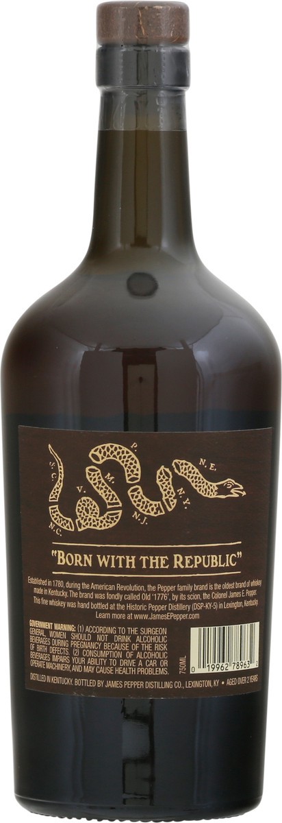 slide 9 of 11, James & Pepper Straight Bourbon Whiskey 750 ml, 750 ml