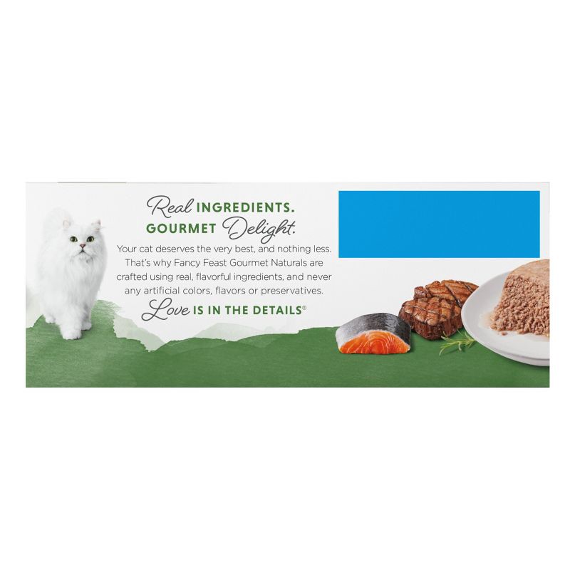 slide 2 of 10, Purina Fancy Feast Gourmet Naturals Variety Pack Chicken, Salmon, Tuna & Beef Flavor Wet Cat Food Cans - 3oz/12ct, 12 ct; 3 oz