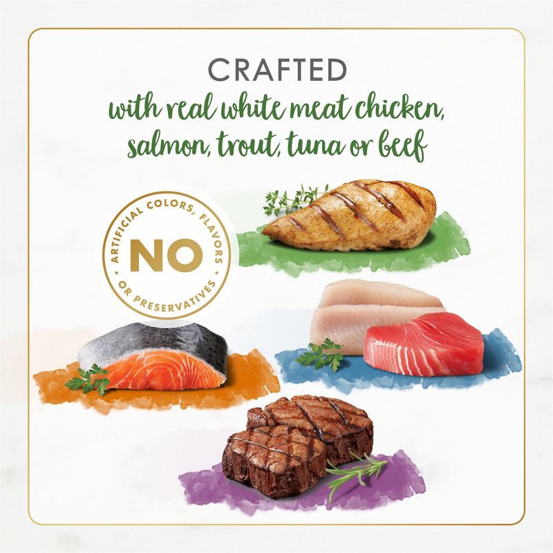 slide 6 of 10, Purina Fancy Feast Gourmet Naturals Variety Pack Chicken, Salmon, Tuna & Beef Flavor Wet Cat Food Cans - 3oz/12ct, 12 ct; 3 oz