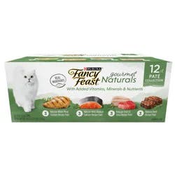 Purina Fancy Feast Gourmet Naturals Variety Pack Chicken, Salmon, Tuna & Beef Flavor Wet Cat Food Cans - 3oz/12ct