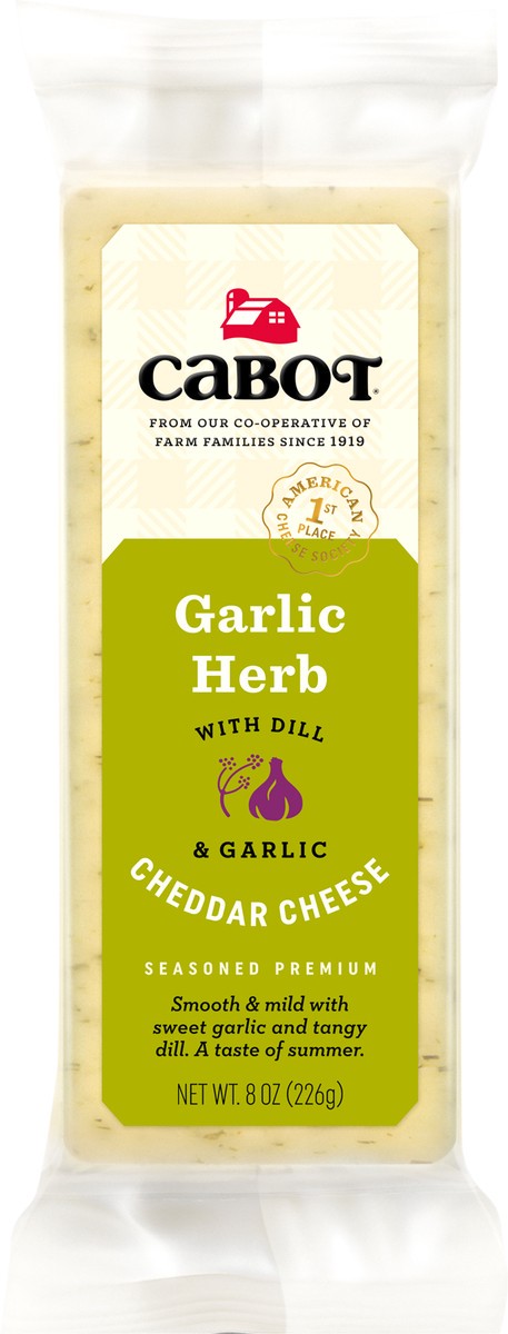 slide 6 of 7, Cabot Garlic & Herb Cheddar Cheese 8 oz, 8 oz