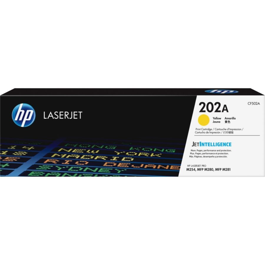 slide 3 of 5, HP 202A (Cf502A) Yellow Original Laserjet Toner Cartridge, 1 ct