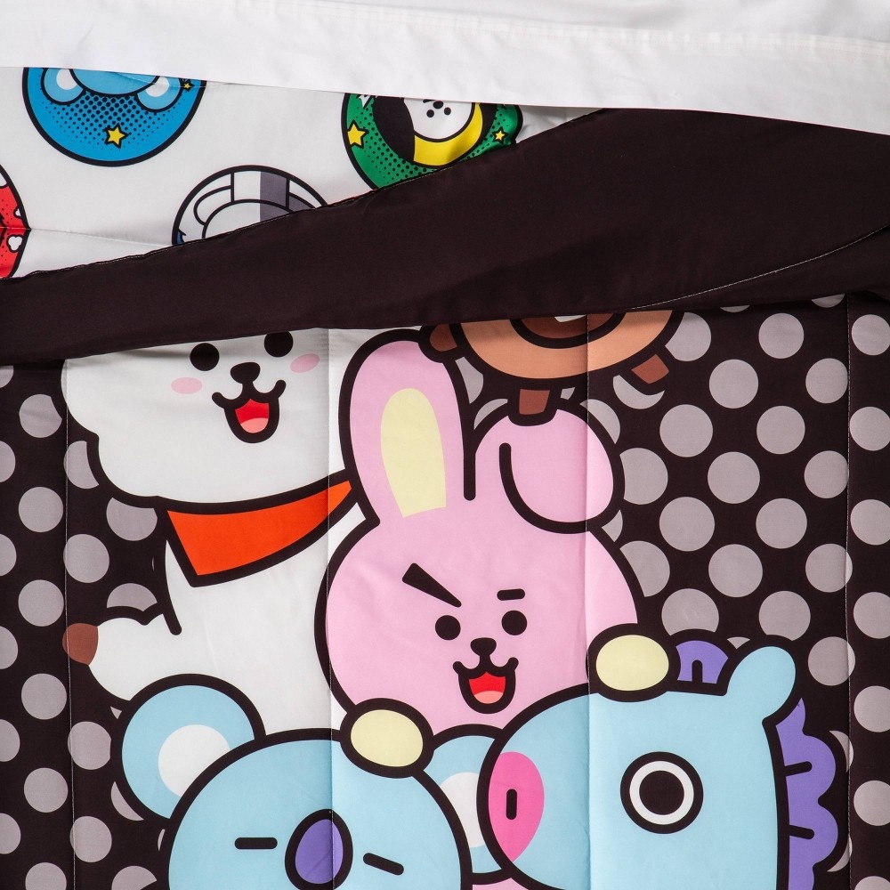 slide 3 of 4, Twin Line Friends BT21 Pyramid Reversible Comforter, 1 ct