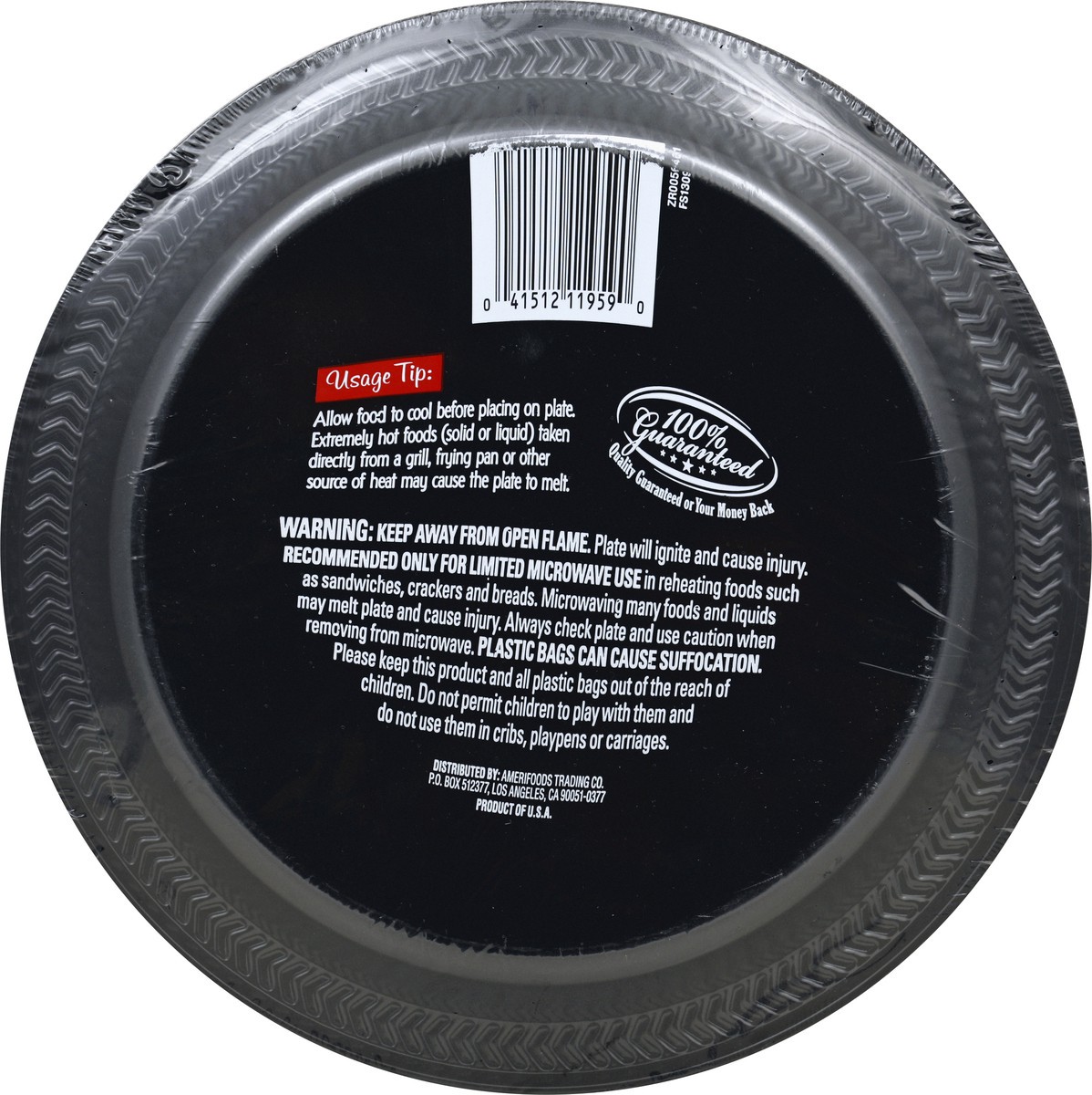 slide 2 of 6, First Street 8 7/8 Inch Black Plastic Plates, 75 ct