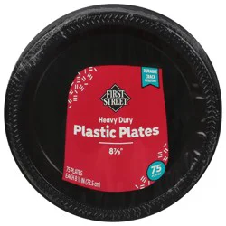 First Street 8 7/8 Inch Black Plastic Plates