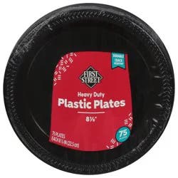 First Street 8 7/8 Inch Black Plastic Plates