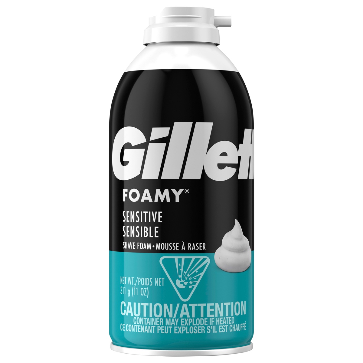 slide 1 of 2, Gillette Foamy Shave Cream Sensitive Skin, 