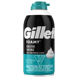 Gillette Foamy Sensitive Shave Foam For Men, Sensitive Skin, 11oz