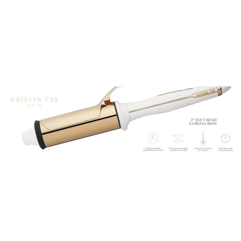 slide 2 of 6, Kristin Ess Titanium Curling Iron for Big Blowout Waves - 2", 1 ct