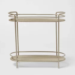 Two Tier Oval Shelf Mesh Brushed Nickel - Threshold