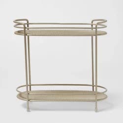 Two Tier Oval Shelf Mesh Brushed Nickel - Threshold