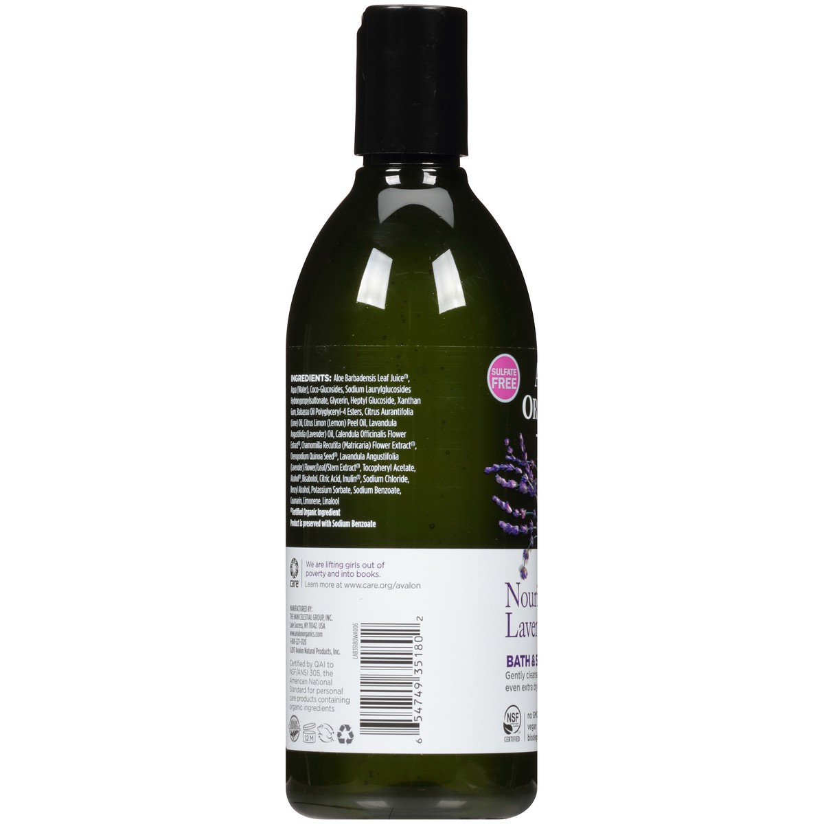 slide 3 of 7, Avalon Organics Avalon Lavender Bath & Shower Gel, 12 oz