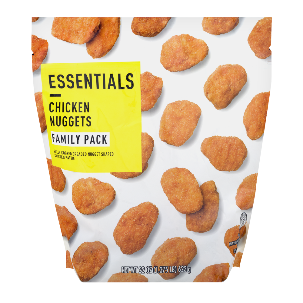 slide 1 of 1, Essentials Chicken Nuggets Family Pack, 22 oz