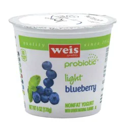 Weis Quality Blueberry Light Probiotic Nonfat Yogurt