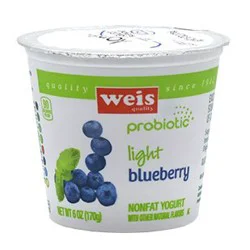 Weis Quality Blueberry Light Probiotic Nonfat Yogurt