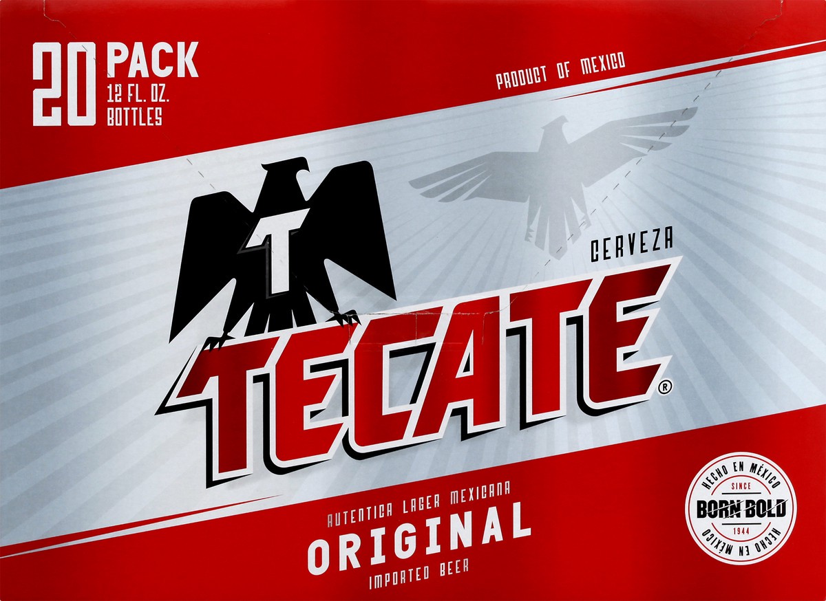 slide 5 of 8, Tecate Original Mexican Lager Beer, 20 Pack, 12 fl oz Bottles, 12 oz