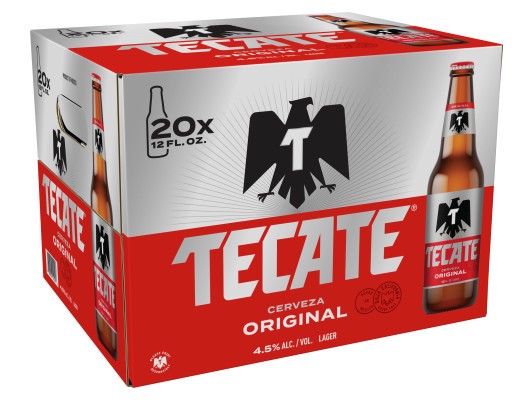 slide 1 of 8, Tecate Original Mexican Lager Beer, 20 Pack, 12 fl oz Bottles, 12 oz