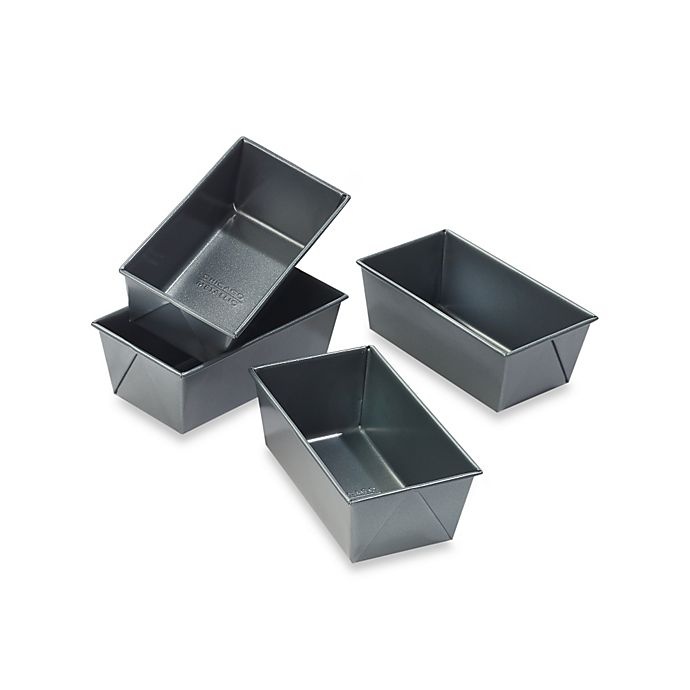 slide 1 of 1, Chicago Metallic Professional Mini Loaf Pans with Armor-Glide Coating, 4 ct