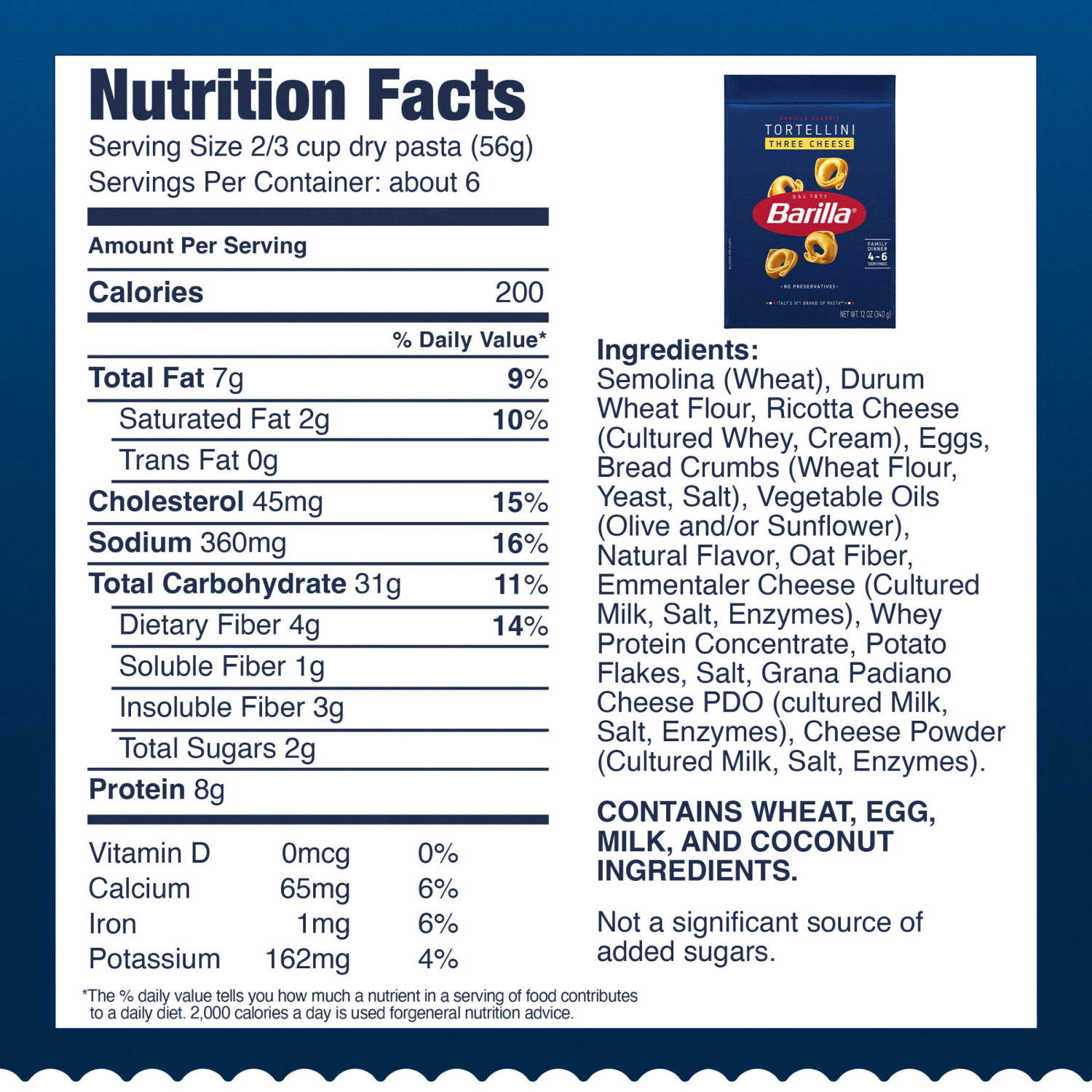 slide 4 of 7, Barilla Collezione Tortellini Three Cheese Pasta, 12 oz
