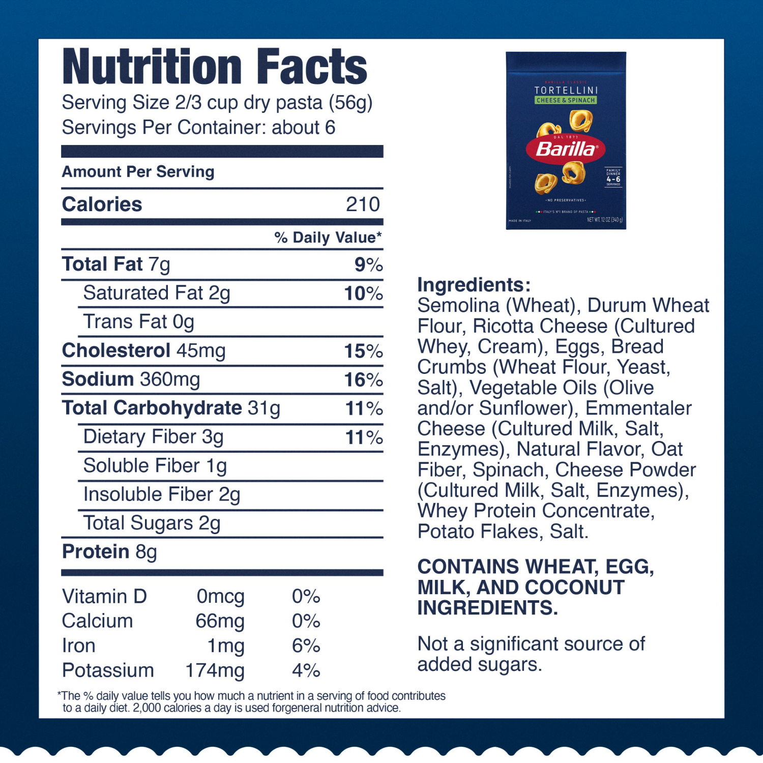 slide 5 of 8, Barilla Collezione Pasta Spinach And Cheese Tortellini, 12 oz