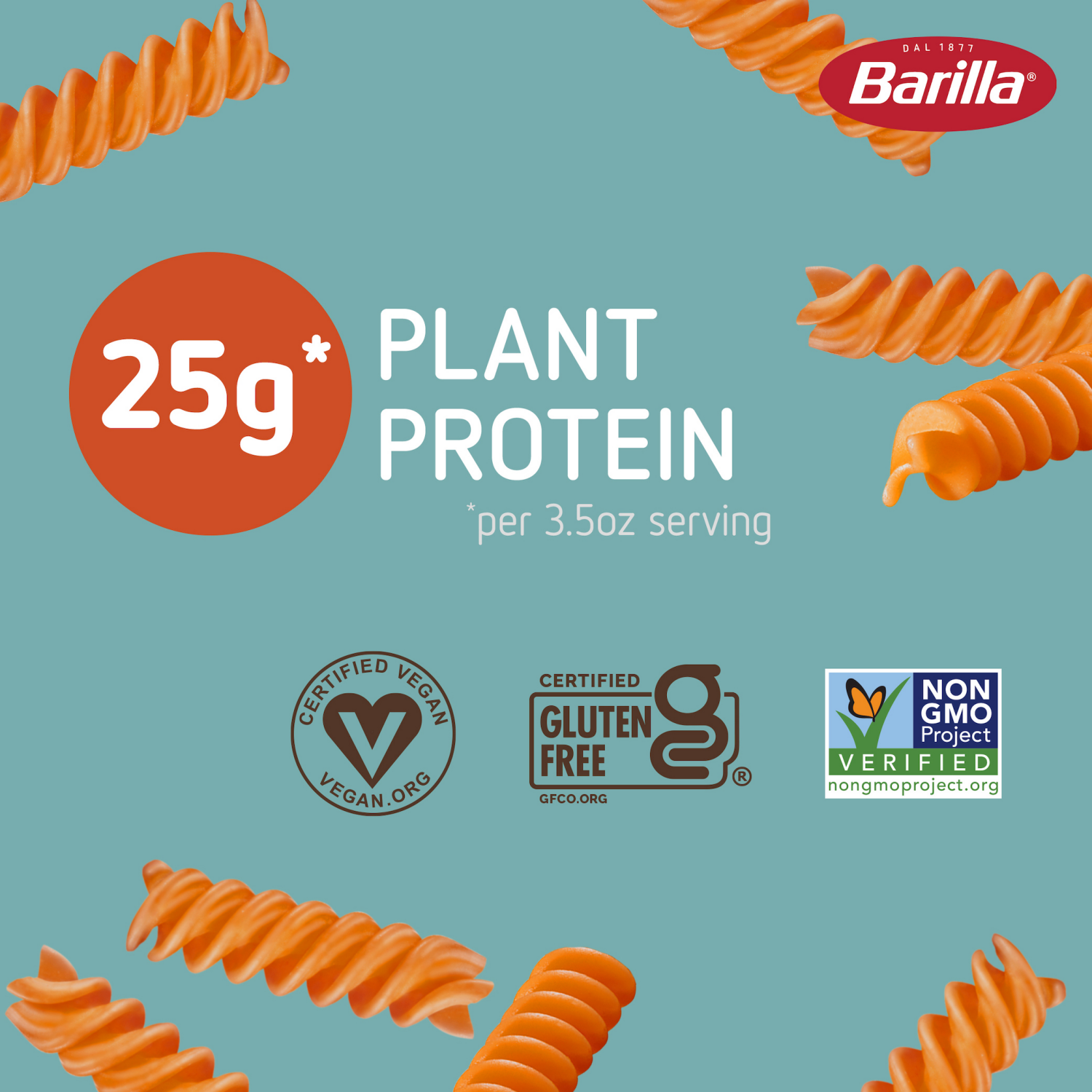 slide 3 of 5, Barilla Red Lentil Rotini Pasta, 8.8 oz