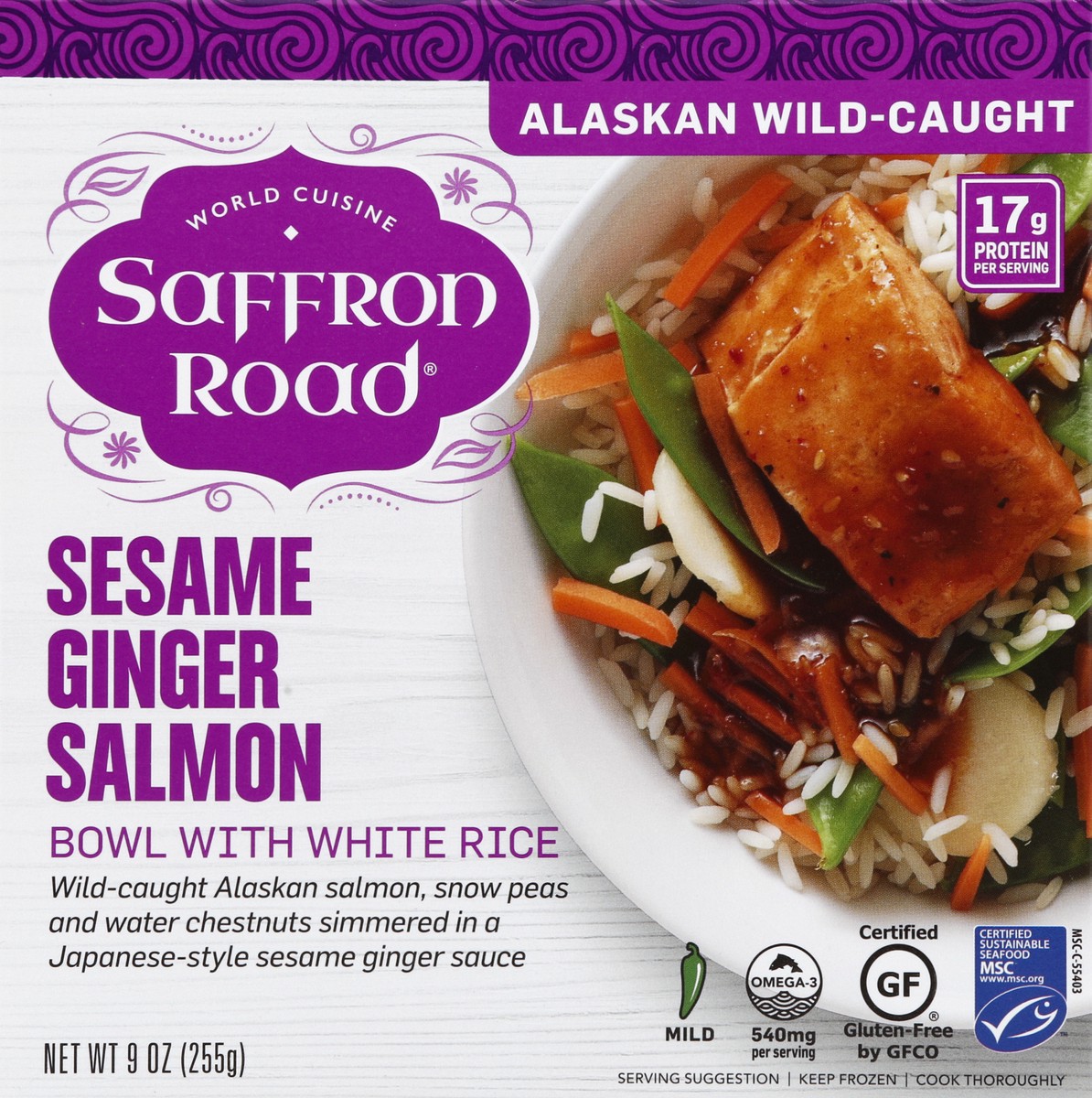 slide 4 of 4, Saffron Road Sesame Ginger Salmon Bowl, 9 oz