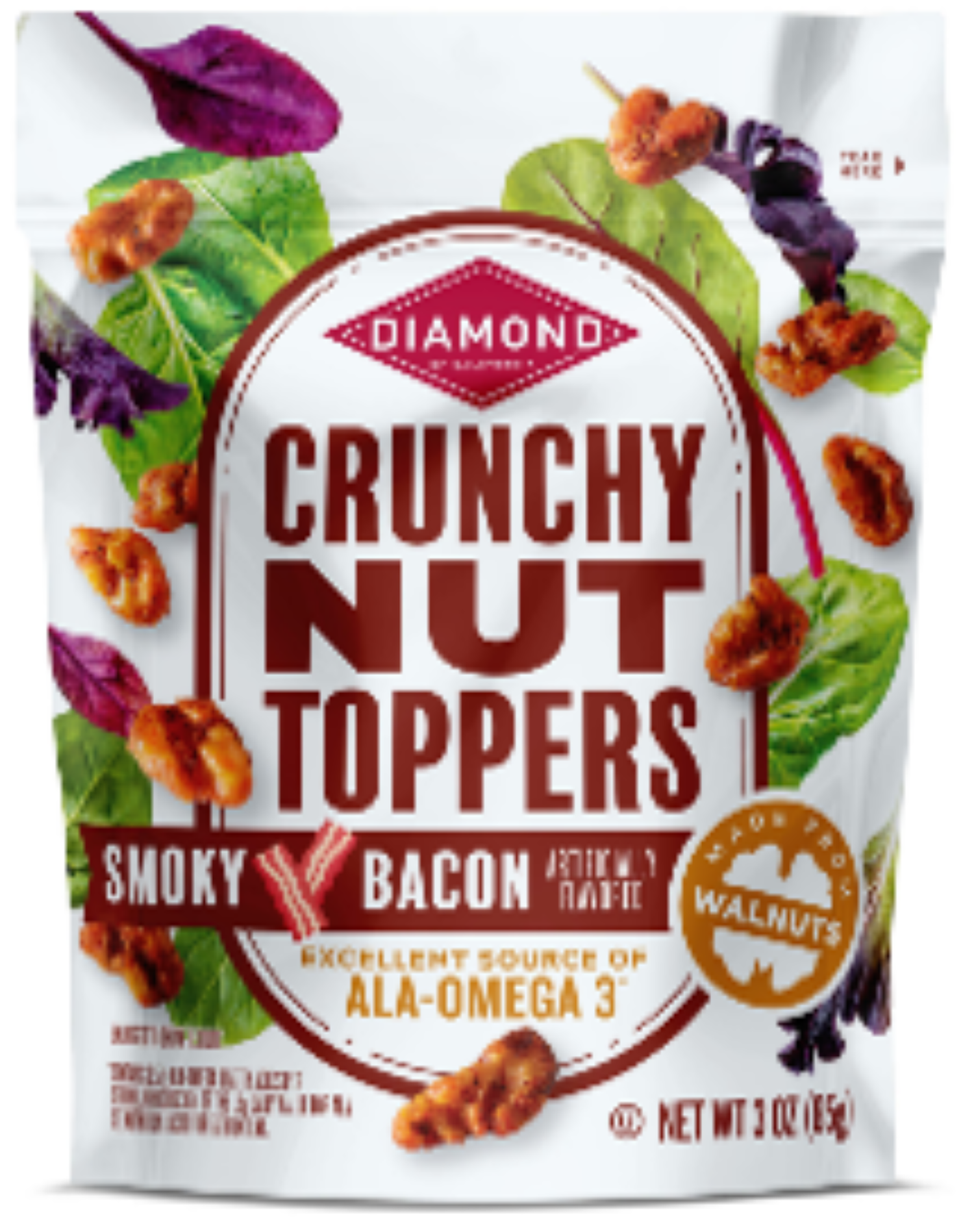 slide 1 of 1, Diamond of California Crunchy Smoky Bacon Nut Toppers 3 oz, 3 oz