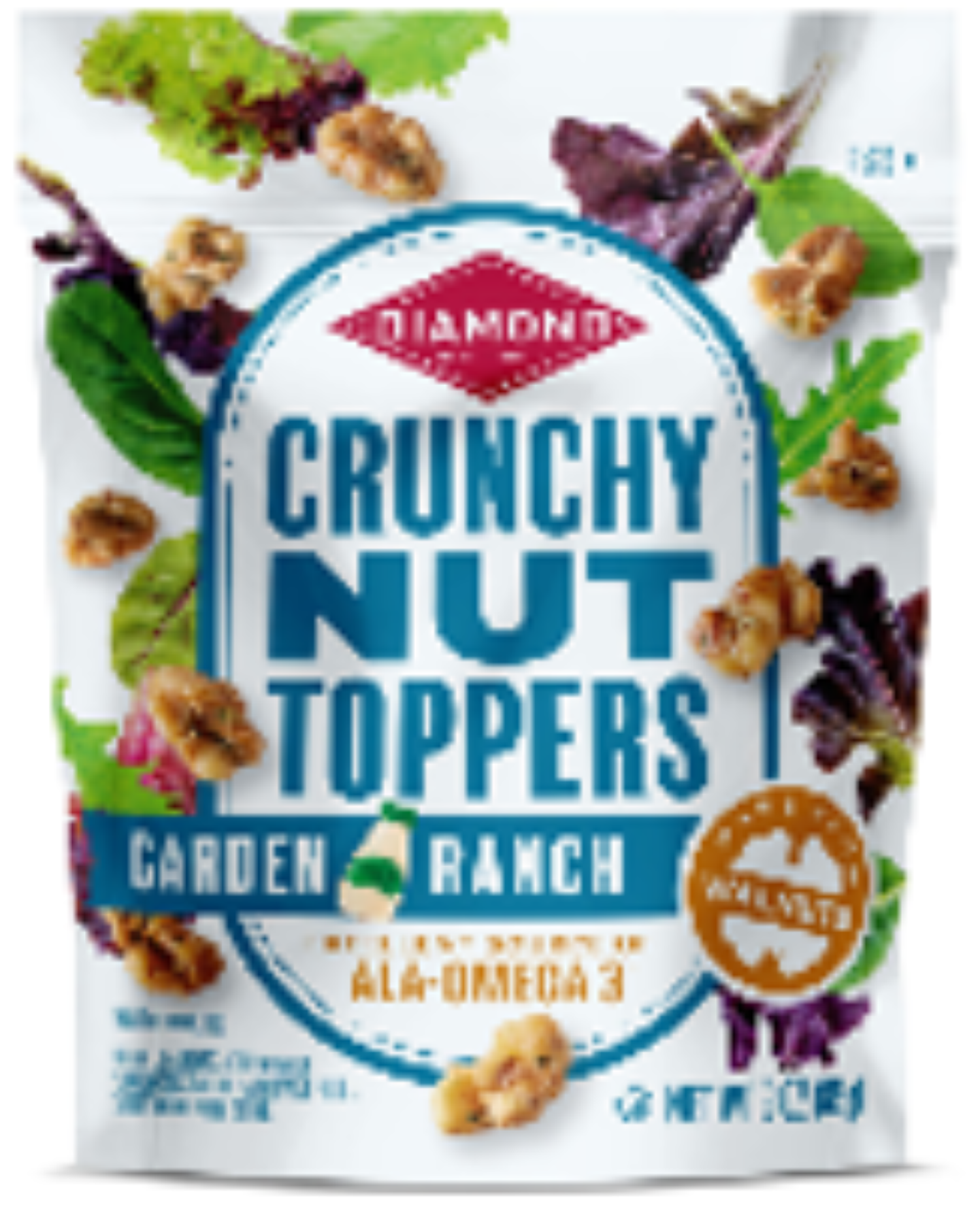 slide 1 of 1, Diamond of California Crunchy Garden Ranch Nut Toppers 3 oz, 3 oz