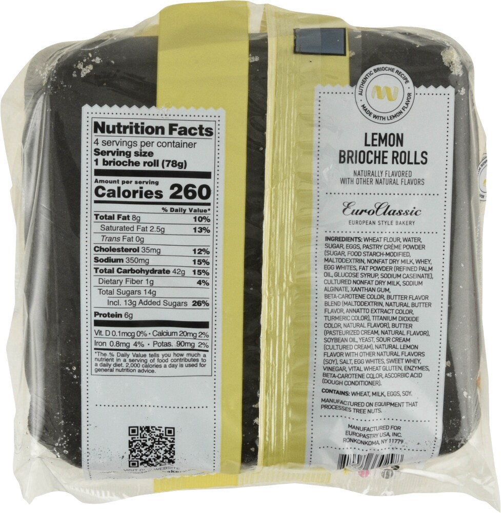 slide 2 of 2, EuroClassic Lemon Brioche Rolls, 11 oz