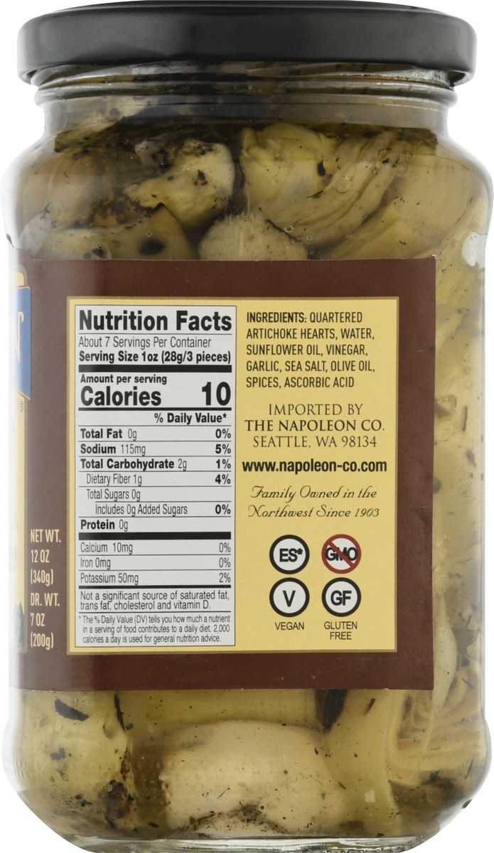 slide 8 of 9, Napoleon Grilled Artichoke Hearts 12 oz, 12 oz