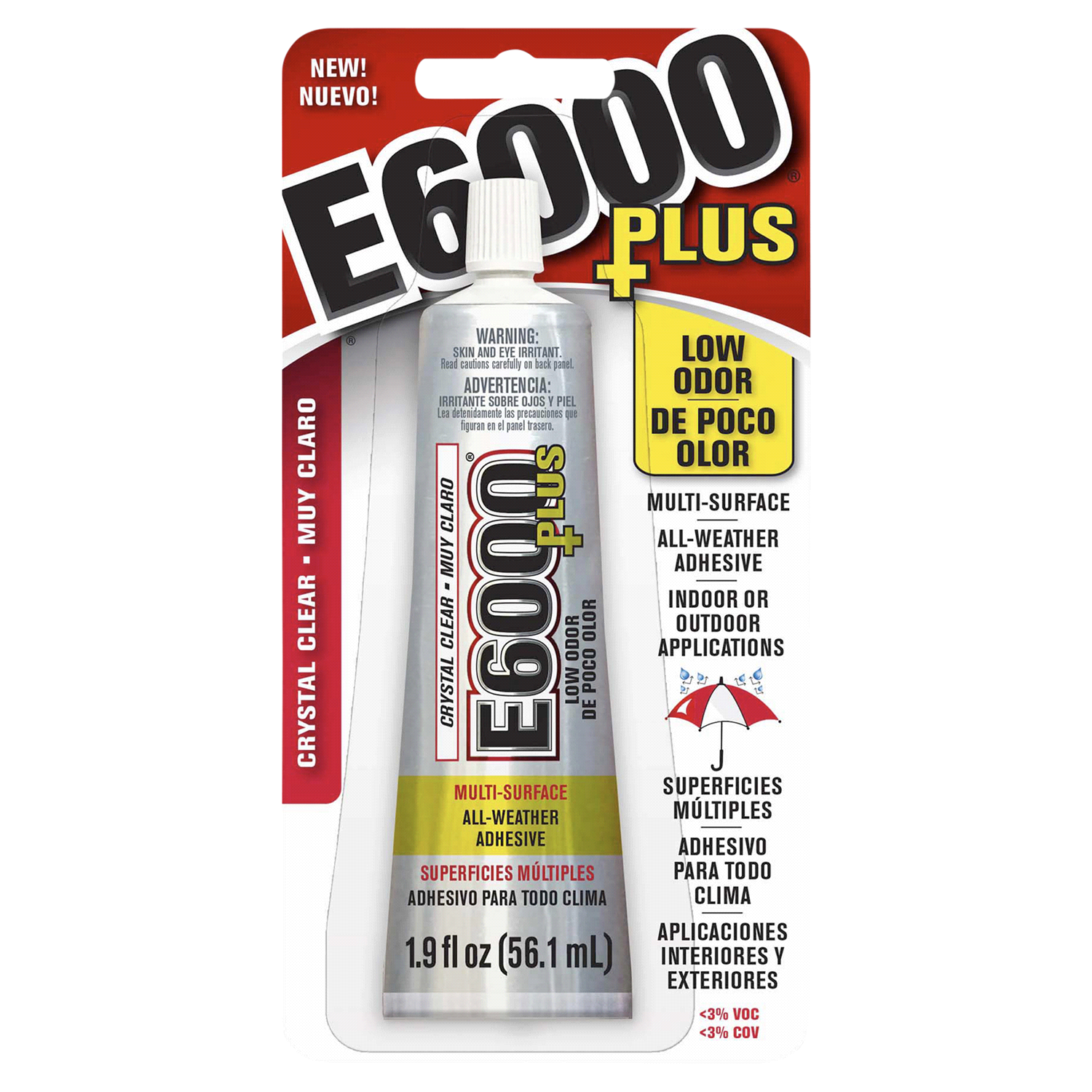 slide 1 of 2, E6000 Plus Clear, 1.9 fl oz