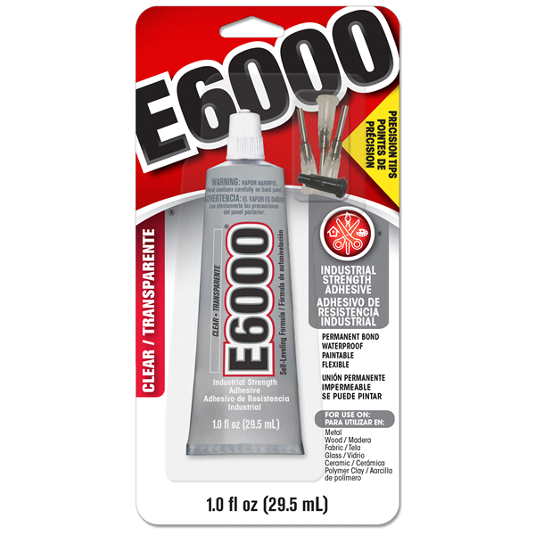 slide 1 of 1, E6000 Clear Adhesive With Precision Tips, 1 oz