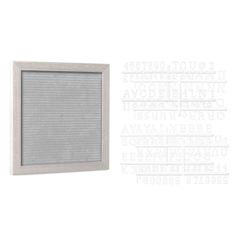 slide 4 of 7, Pearhead 10"x 10" Letterboard Set - Light Gray, 1 ct