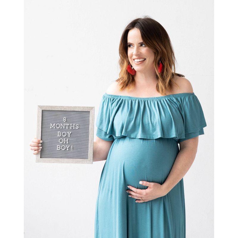 slide 5 of 7, Pearhead 10"x 10" Letterboard Set - Light Gray, 1 ct