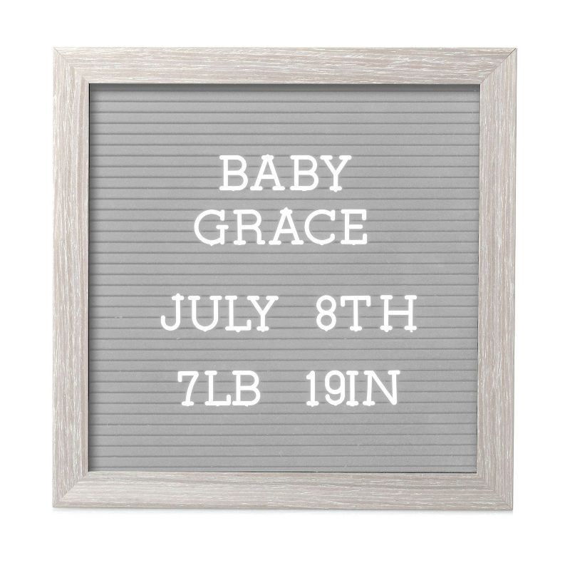 slide 1 of 7, Pearhead 10"x 10" Letterboard Set - Light Gray, 1 ct