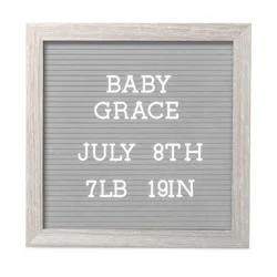 Pearhead 10"x 10" Letterboard Set - Light Gray