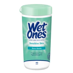 Wet Ones Sensitive Skin Hand Wipes Canister - 40 Count