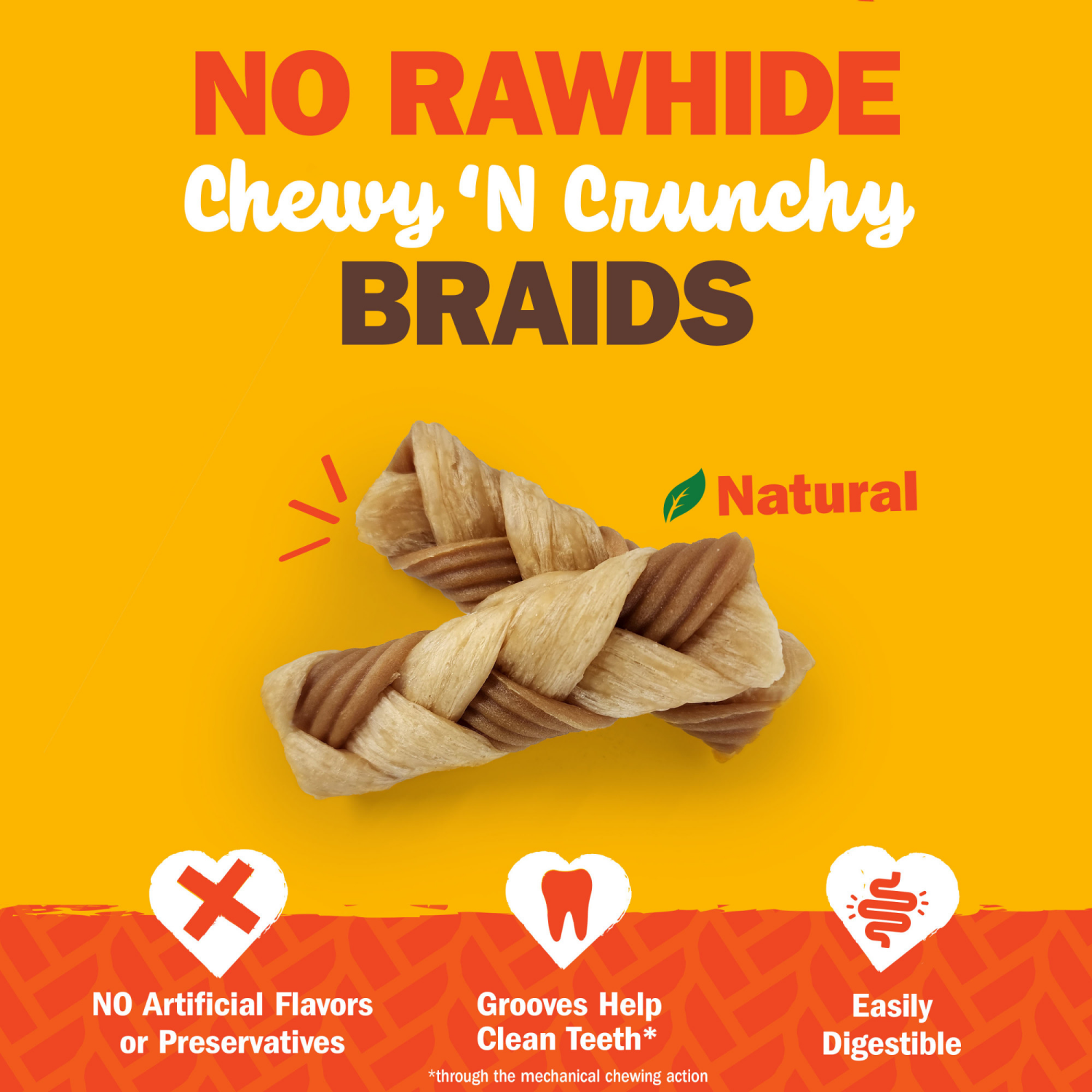 slide 2 of 3, Cadet Chewalicious Chewy N Crunchy Chicken Flavored Braided Dog Treats - Medium - 16oz/7ct, 16 oz, 7 ct
