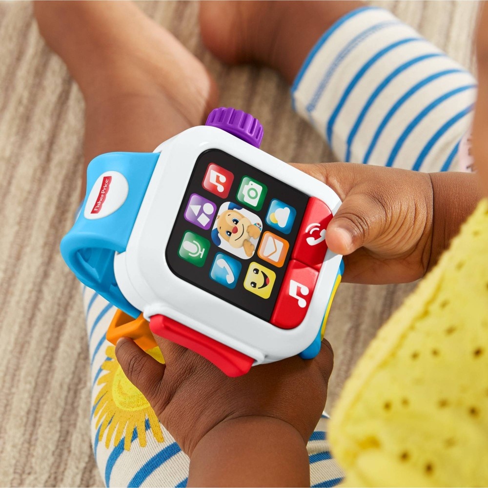 slide 4 of 6, Laugh & Learn Fisher-Price Laugh 'N Learn Blue Smartwatch, 1 ct