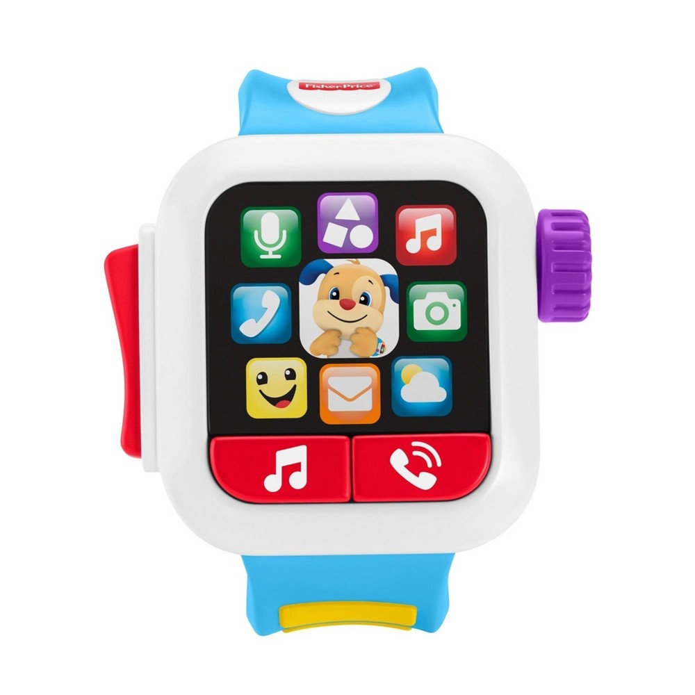slide 5 of 6, Laugh & Learn Fisher-Price Laugh 'N Learn Blue Smartwatch, 1 ct