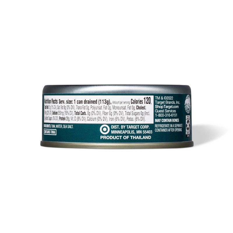 slide 2 of 3, Premium Wild Skipjack Chunk Light Tuna in Water and Sea Salt - 5oz - Good & Gather™, 5 oz