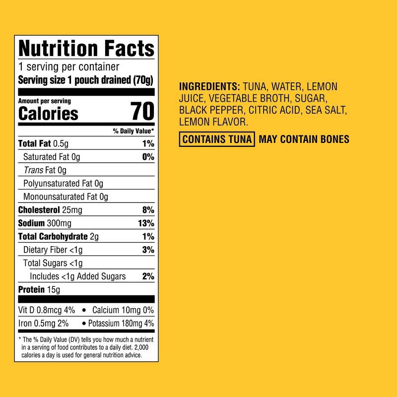 slide 4 of 4, Lemon Pepper Chunk Light Tuna - 2.6oz - Good & Gather™, 2.6 oz
